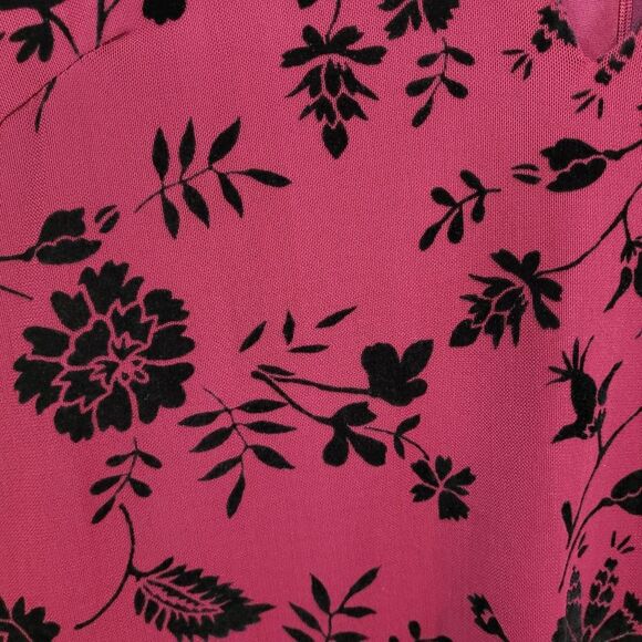 Honey Belle Whimsigoth Floral Bell Sleeve Deep V Mini Dress Burgandy Black Small - Picture 8 of 9